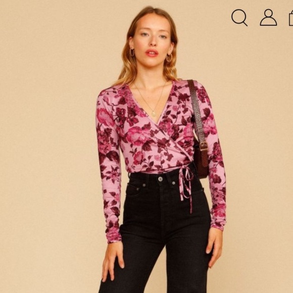 Rouje Sade Wrap Top 34 XS 0 NWOT - Picture 2 of 3